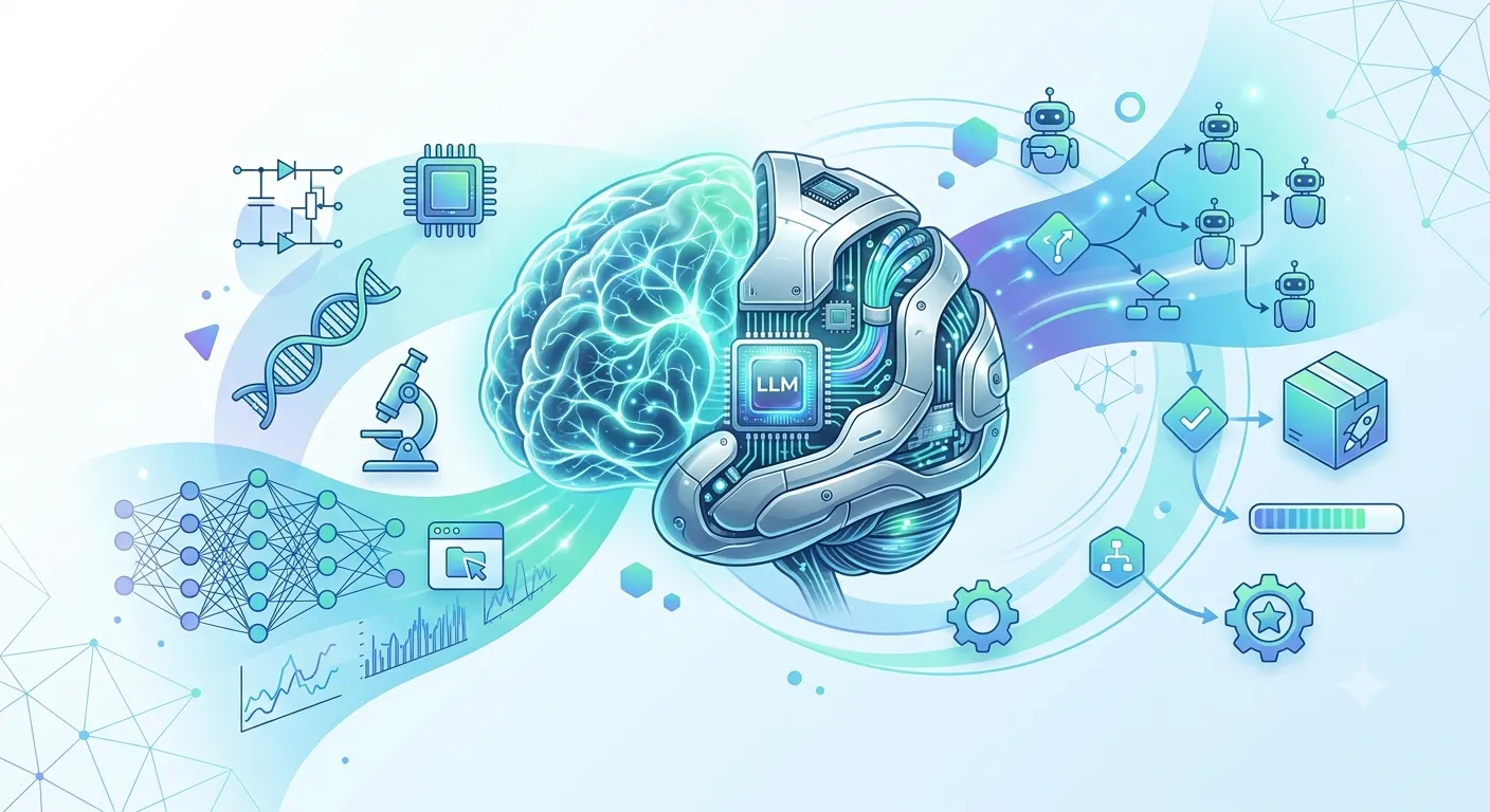 AI and machine learning brain illustration