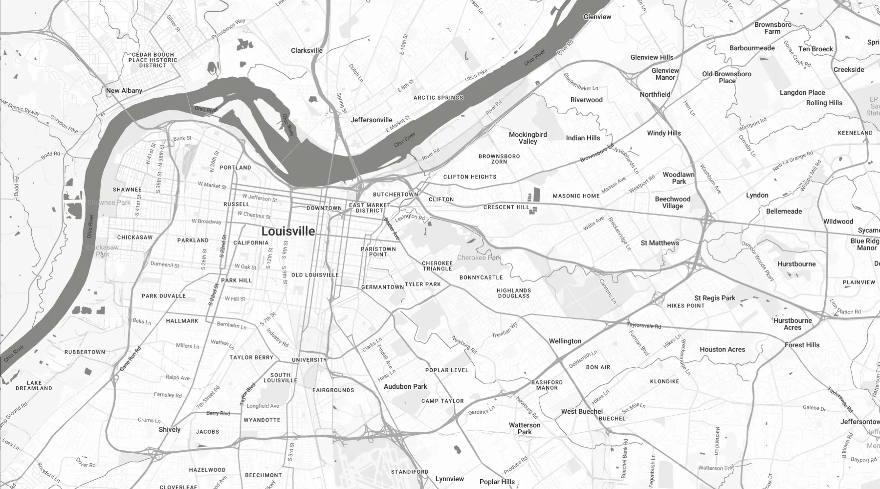 Map of Louisville